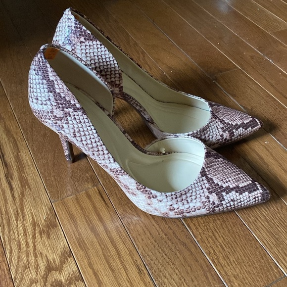 $70 Brown Snakeskin Stiletto Heels Jessica Simpson Prizma D'Orsay Pump 9 - Picture 2 of 8